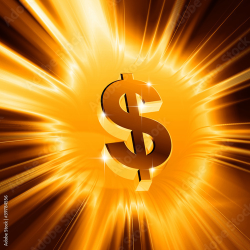 Illustrazione: gold dollar symbol gold dollar symbol