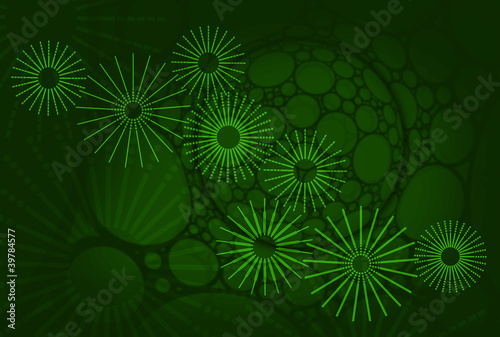 Illustration: green cyber cogs green cyber cogs