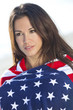 Sexy Girl In Stars & Stripes American Flag