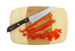 Sliced Red Peppers Cutting Board Sliced Red Peppers Cutting Board