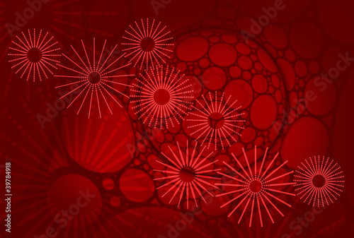 Illustration: red cyber cogs red cyber cogs