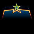 Star on the top of empty neon