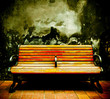 Wooden chairs and walls