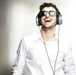 young man listening music young man listening music