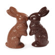 Foto: Chocolate Easter bunnies kissing Chocolate Easter bunnies kissing