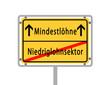 mindestlöhne schild