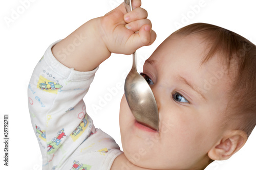 Child Holding Spoon