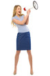 Photo: Attractive woman with megaphone Attractive woman with megaphone