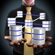 Concept of an architect creating a database network Concept of an architect creating a database network