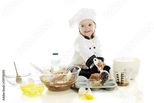 Photo: Making Her First Cake Making Her First Cake