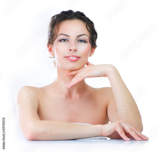 Photo: Beautiful Young Woman With Fresh Healthy Skin. Sp Beautiful Young Woman With Fresh Healthy Skin. Sp