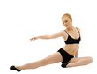 beauty girl sit on split isolated beauty girl sit on split isolated