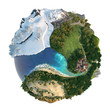 Globe landscapes diversity