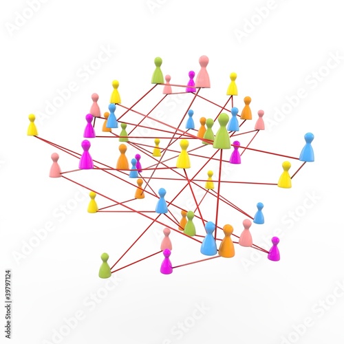 Illustration: vernetzte Gemeinschaft vernetzte Gemeinschaft