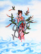 tradition Chinese painting on wall