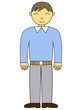 カジュアルな服装の男性のイラスト