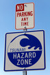 Photo: Tsunami Warning Sign Tsunami Warning Sign