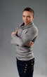 Sexy fit and neat young man in studio Sexy fit and neat young man in studio