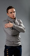 Sexy fit and neat young man in studio Sexy fit and neat young man in studio