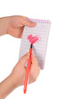 Photo: heart painted in the notebook heart painted in the notebook