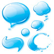 Vector: Set of water speech bubbles. Set of water speech bubbles.