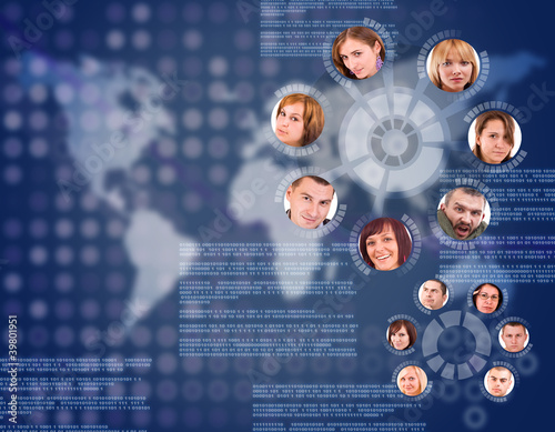 Photo: social network circle social network circle