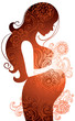 Silhouette of pregnant woman