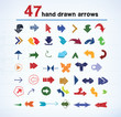 Hand drawn arrow set