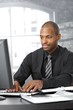 Businessman working on computer