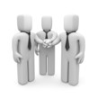 3d business people with hands on top of each other 3d business people with hands on top of each other