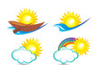 abstract multiple sun based logo template