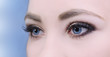 Foto: beautiful woman blue eyes macro shoot beautiful woman blue eyes macro shoot