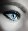 Foto: beautiful woman blue eyes macro shoot beautiful woman blue eyes macro shoot