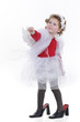 little girl with blond curly hair studio shoot