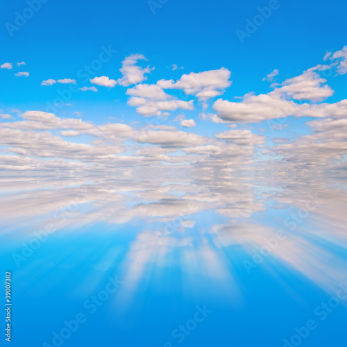 Photo: Blue sky reflextion Blue sky reflextion