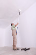 Mansard roof man painting