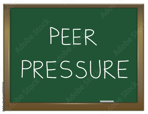 Illustration: Peer pressure concept. Peer pressure concept.