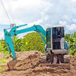 Small industrial digger