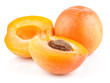 apricot fruits with cut isolated on white background apricot fruits with cut isolated on white background