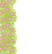 Decorative seamless element with pink flowers Decorative seamless element with pink flowers