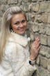 Young Happy Woman In Fur Coat Vertical Young Happy Woman In Fur Coat Vertical