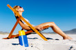suntanning babe