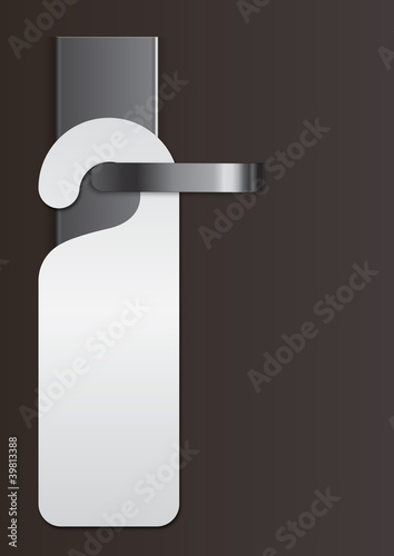 Vector: Etiquette vierge sur une poignée de porte Etiquette vierge sur une poignée de porte
