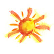 watercolor sun