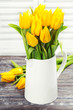 yellow tulips in a vase