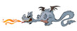 Cartoon Fiery Dragon.