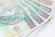 Photo: pięć banknotów close-up pięć banknotów close-up