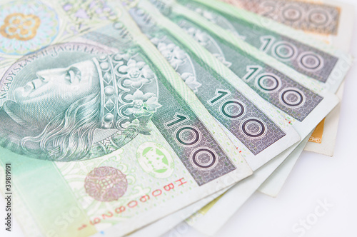 Photo: pięć banknotów close-up pięć banknotów close-up