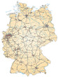 Deutschlandkarte in pastellorange