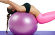 woman in pilates pose detail